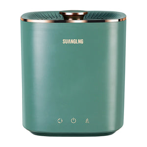 Green mini portable automatic washing machine with top lid, SUANGLNG logo