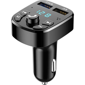 Car cigarette lighter MP3 player with digital display, FM and control buttons, USB ports